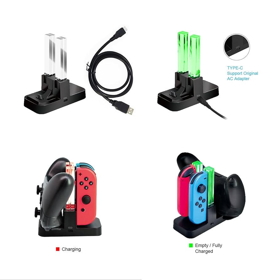ニンテンドー　Switch コントローラー4個　ドック付き Switch ドック Joy-Con 4台同時 充電スタンド 一体型 スイッチ
